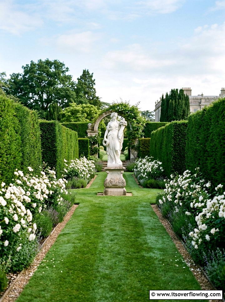Garden statue - 25 garden design ideas with focal points