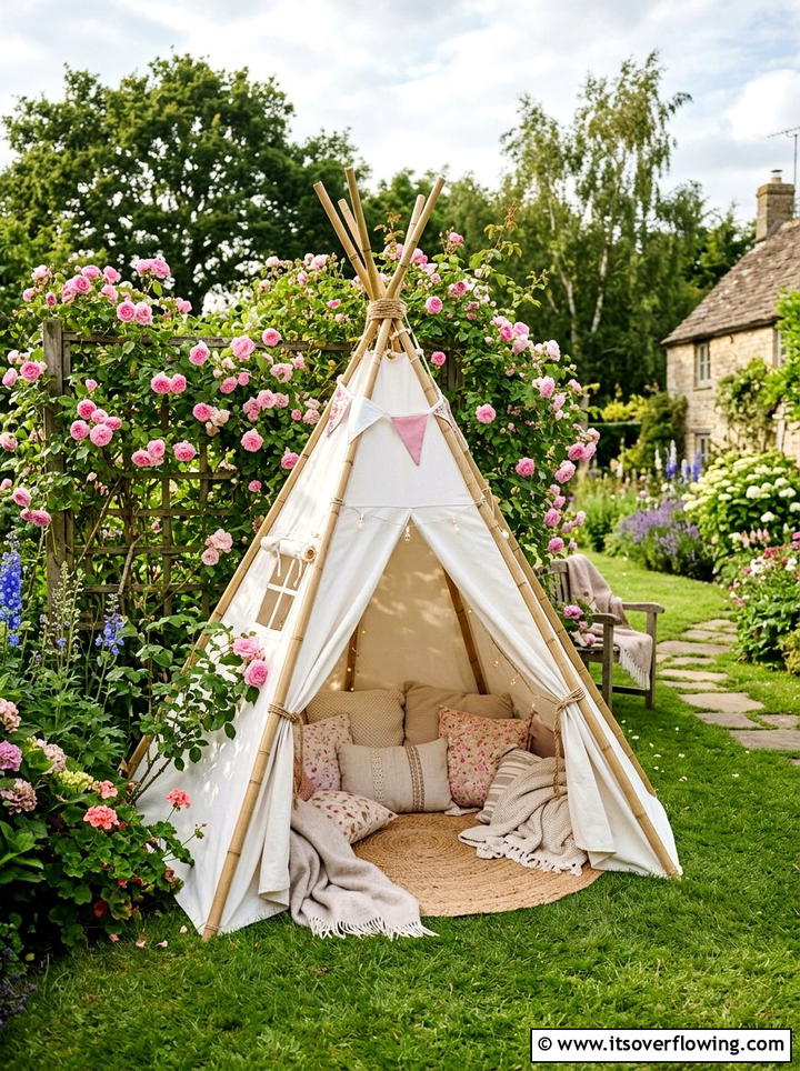 Garden teepee hideout - 25 creative garden ideas with kids garden zone