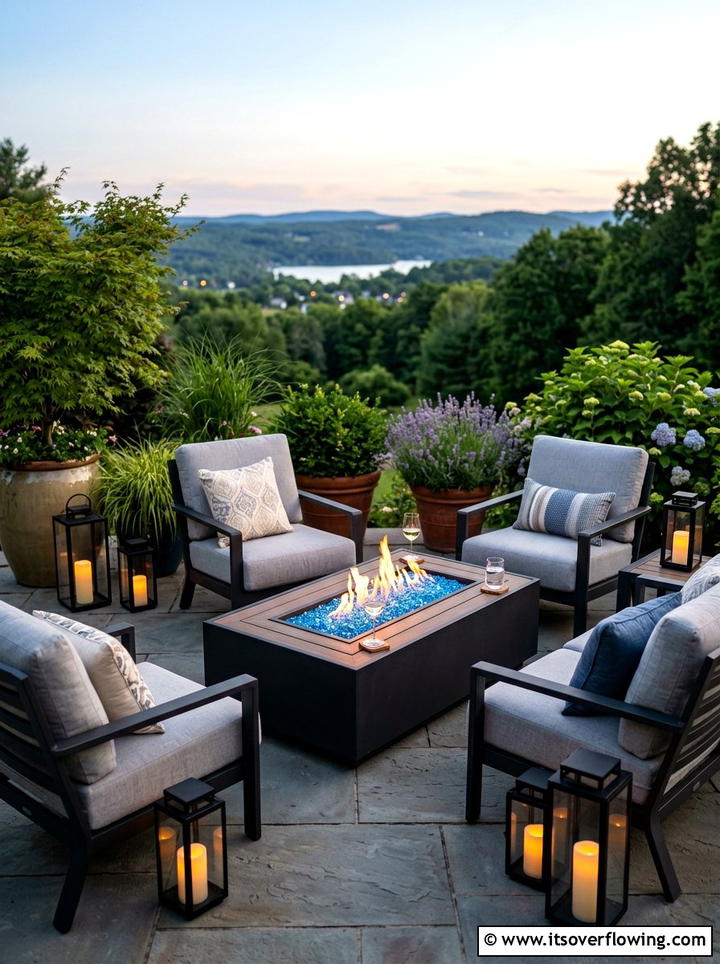 Gas fire pit table - 25 garden design ideas for fire pit corners
