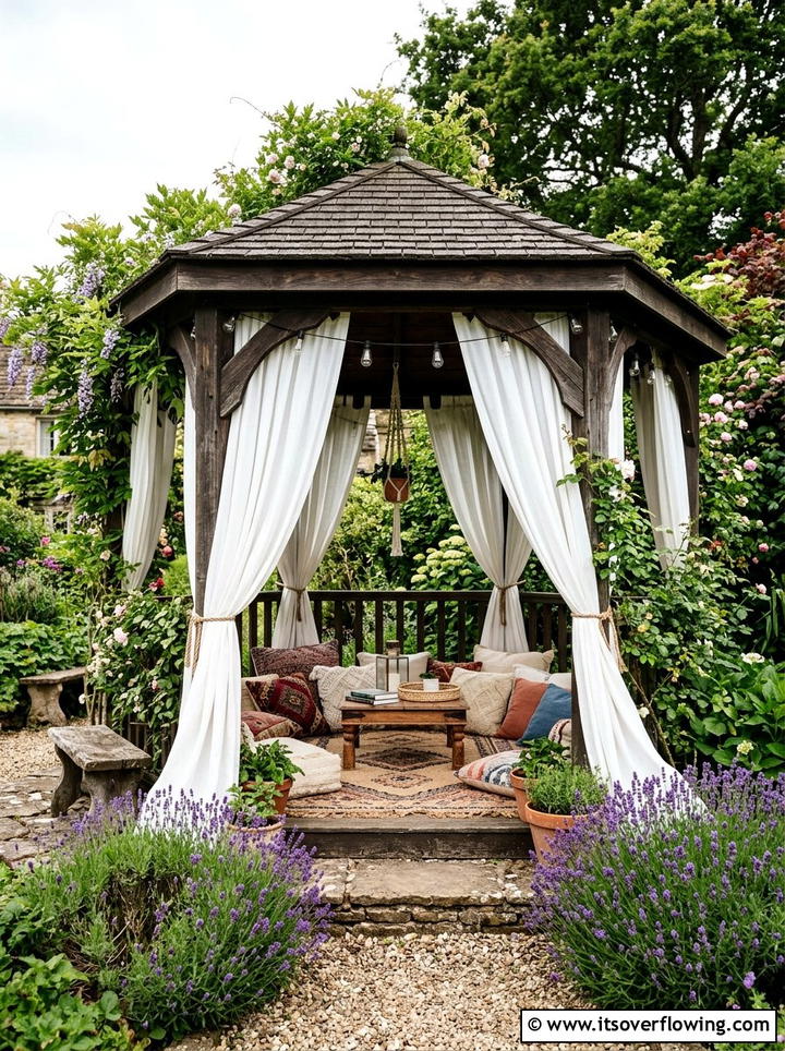 Gazebo With Curtains - 25 garden ideas with gazebo