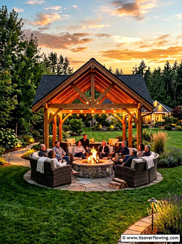 Gazebo With Fire Pit - 25 garden ideas with gazebo