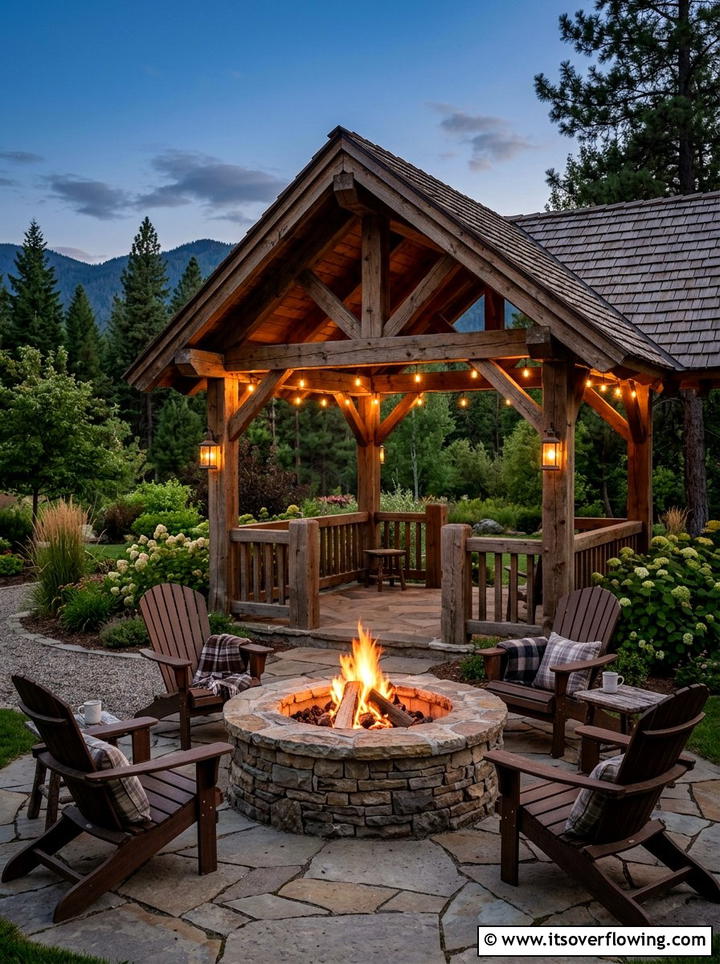 Gazebo With Fire Pit - 25 backyard ideas with gazebo