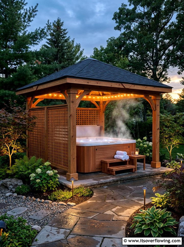 Gazebo With Hot Tub - 25 backyard ideas with gazebo