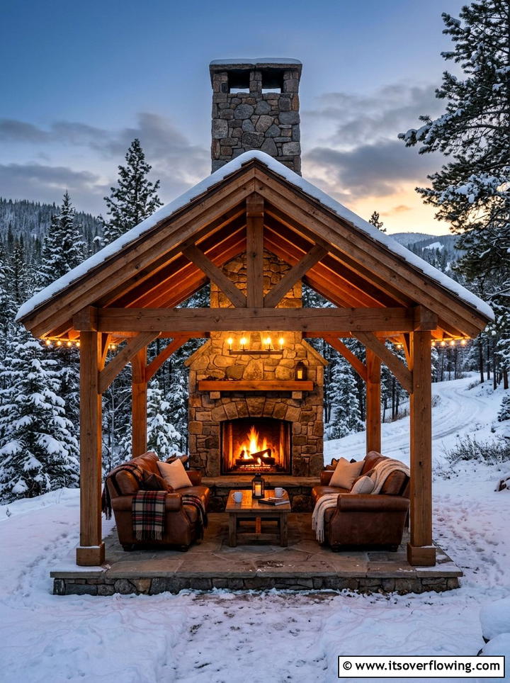 Gazebo With Outdoor Fireplace - 25 backyard ideas with gazebo