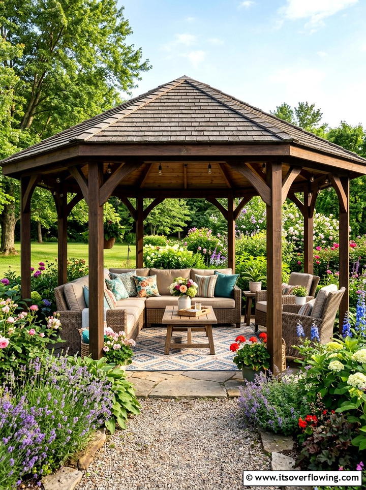 Gazebo With Seating Area - 25 garden ideas with gazebo