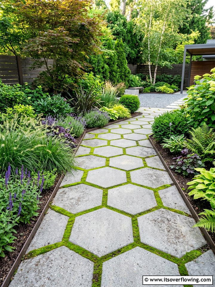 Geometric Concrete Pavers - 25 garden decor ideas for modern gardens