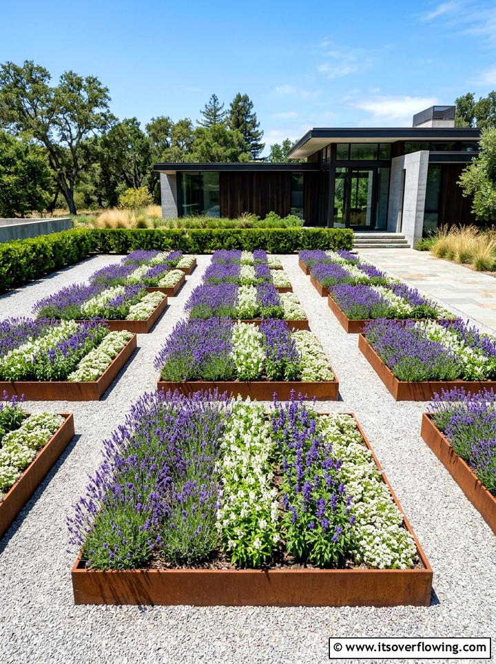 Geometric Flower Bed - 25 garden design ideas for modern landscapes