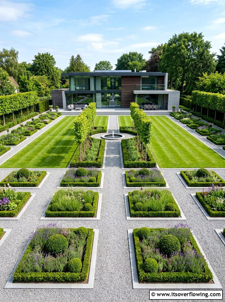 Geometric Garden Layout - 25 garden ideas for modern homes