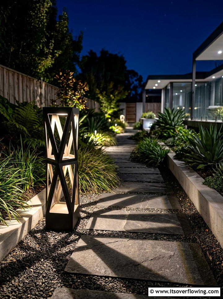 Geometric Garden Light - 25 recycled garden ideas with tin cans