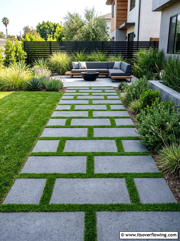 Geometric Patio Paver - 25 backyard decorating ideas with modern accents