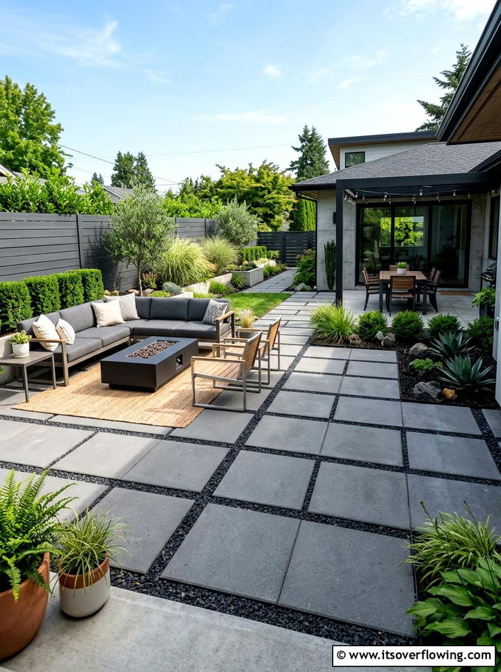 Geometric Paver Layouts - 25 creative garden ideas with modern landscape lines