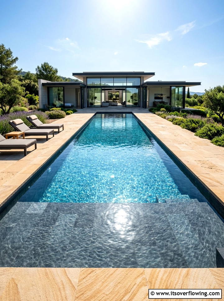 Geometric Swimming Pool - 25 garden ideas for contemporary homes