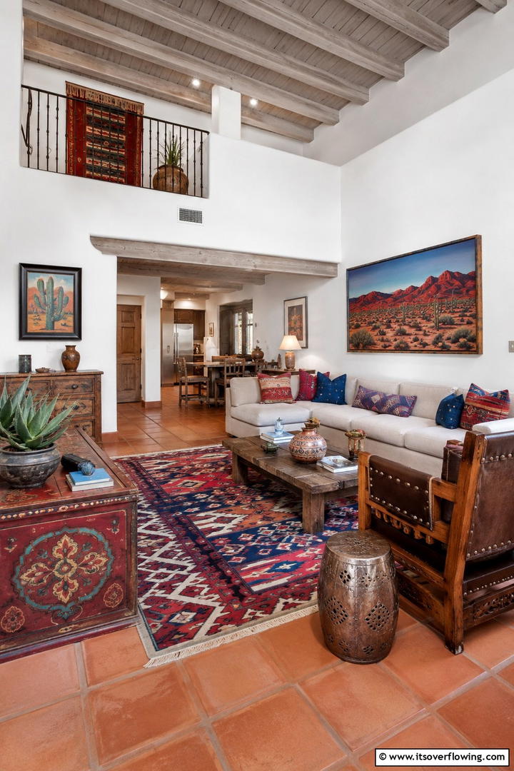 Geometric Tile Designs - 30 Southwest Interior Design Ideas for Warm, Bold Spaces