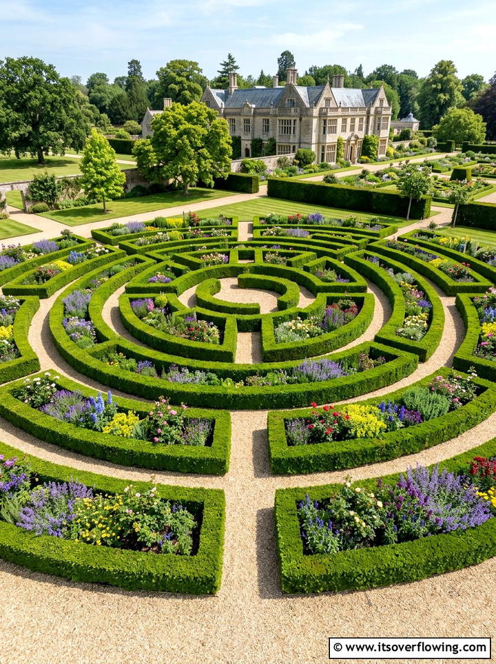 Geometric hedge garden - 25 creative garden ideas with mandala gardens