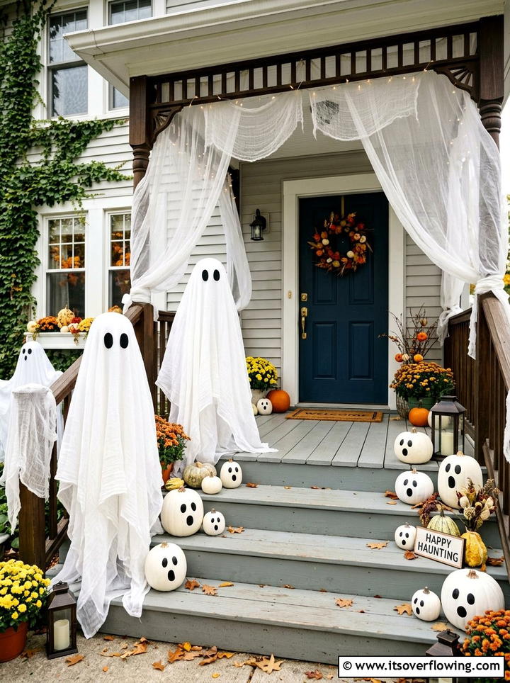 Ghost Porch Decor - 25 front porch decor ideas for halloween
