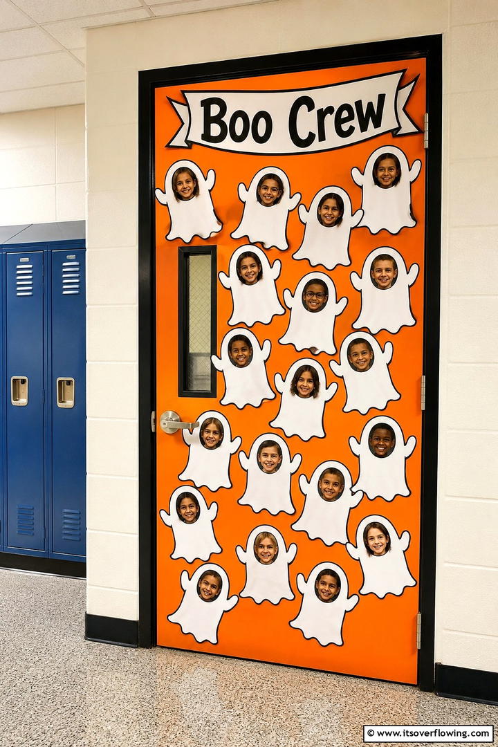 Ghost Student Photos - 50 Fall Door Decor Classroom Ideas for Cozy Entryways