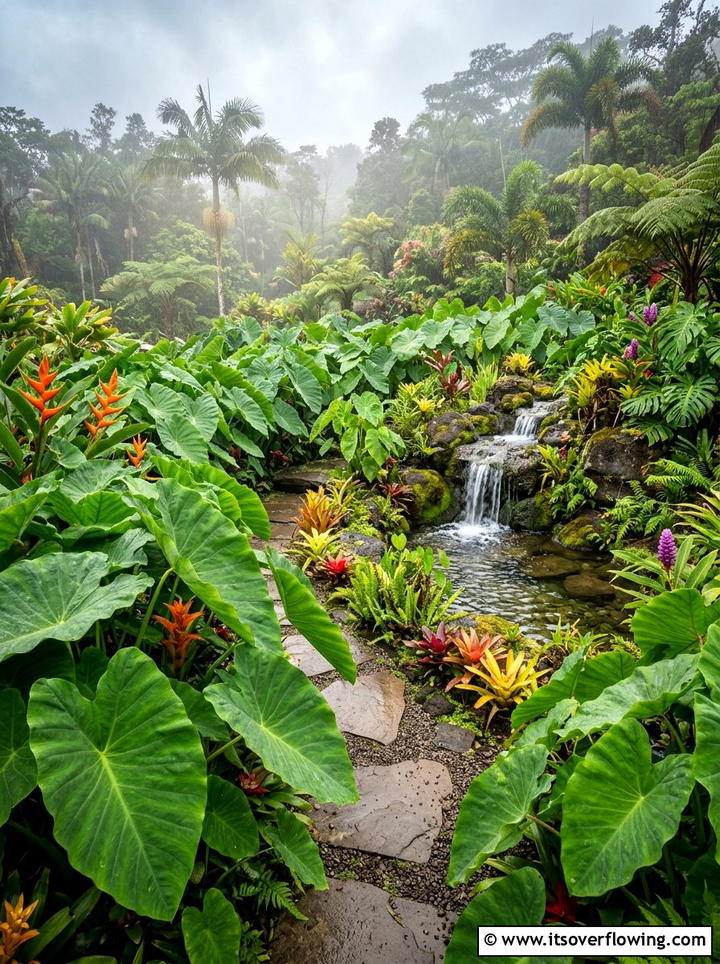 Giant Taro Leaf Garden - 25 creative garden ideas with sculptural plants