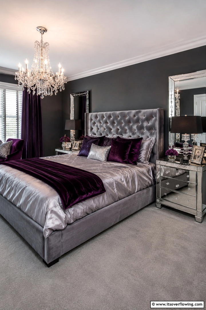 Glamorous Mirrored Accents - 30 Innovative Nightstand Ideas for Bedroom Functionality