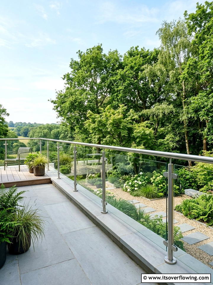 Glass Boundary Wall - 25 small garden ideas with minimalist style