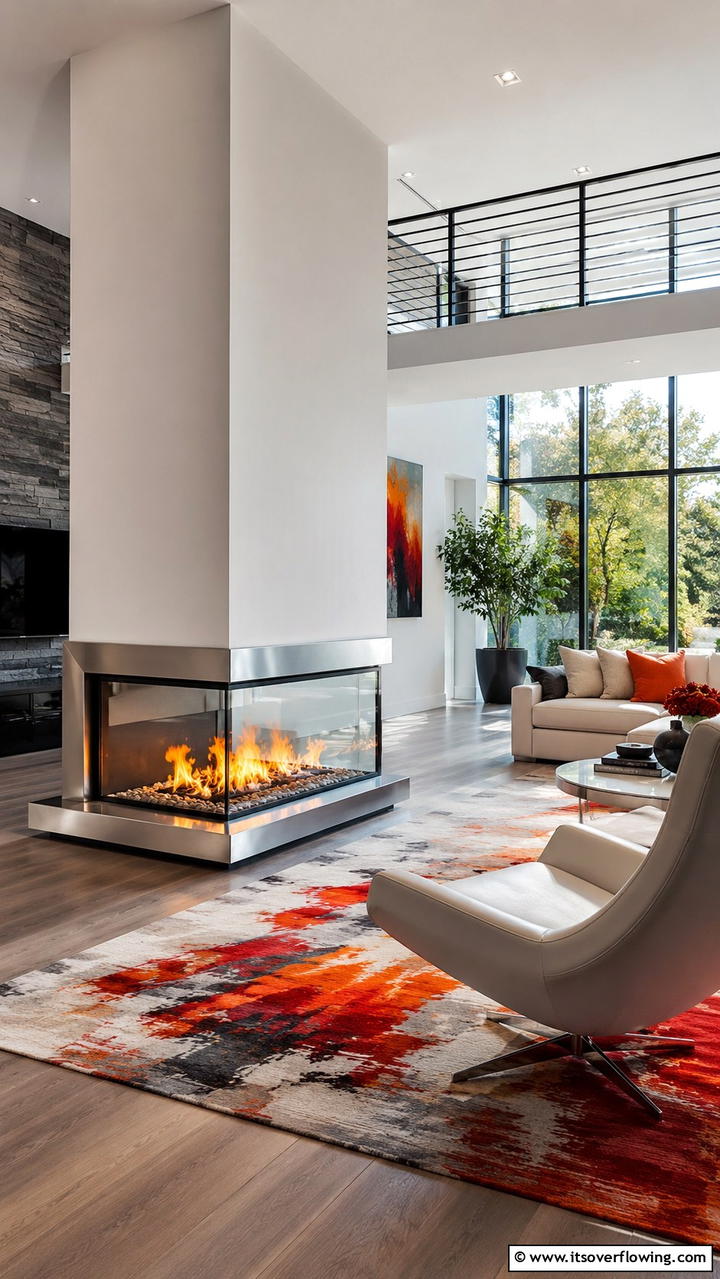 Glass Enclosed Corner FireplaceOne - 25 Cozy Corner Fireplace Ideas for Your Home
