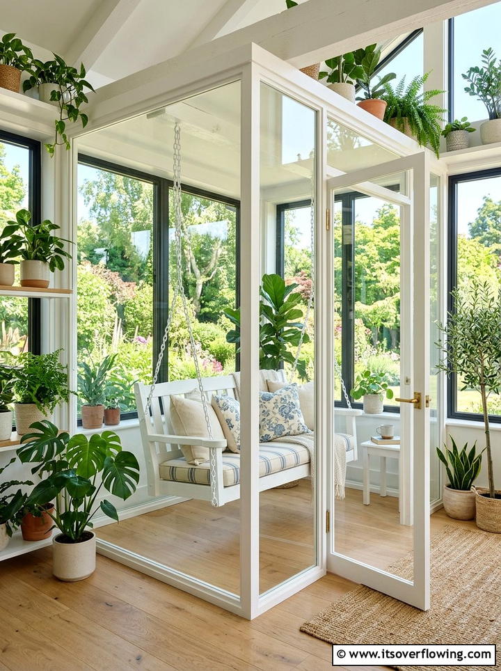 Glass Enclosed Porch Swing - 25 front porch ideas with porch swing