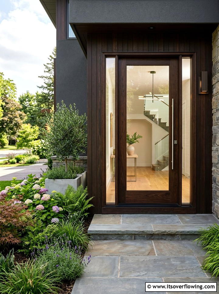 Glass Front Door - 25 front porch ideas for north facing porch