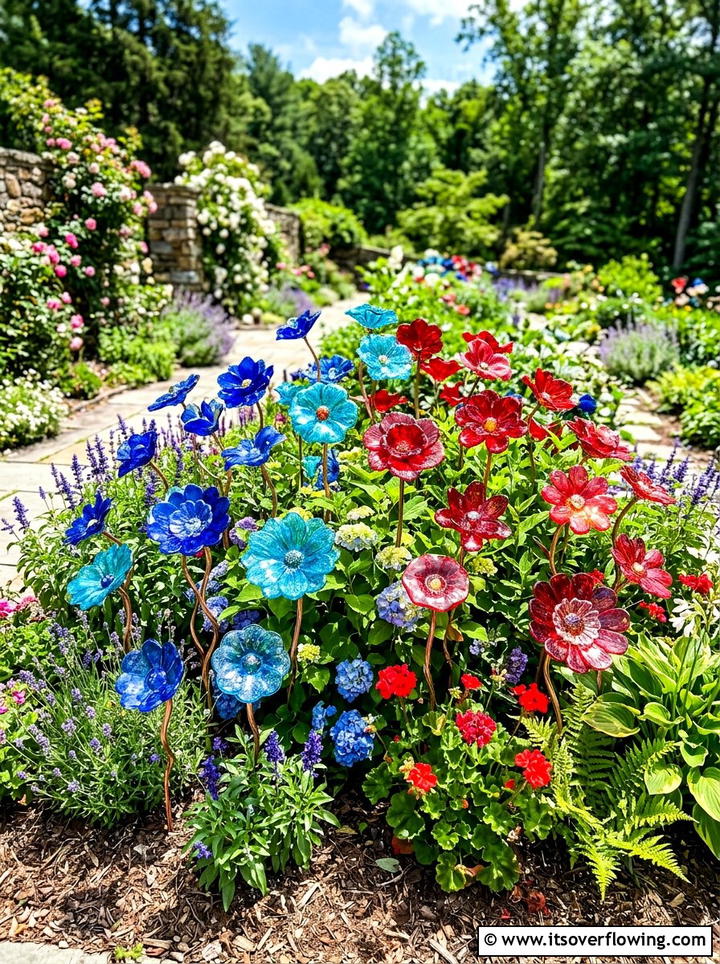 Glass Garden Art - 25 garden ideas for maximalist style