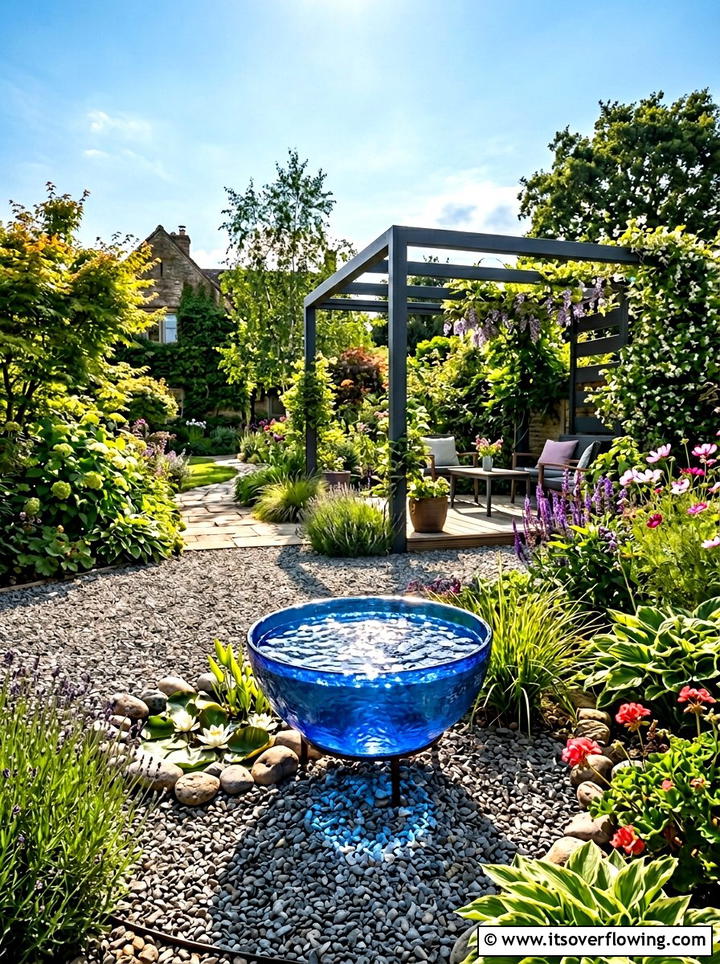 Glass Garden Water Bowl - 25 creative garden ideas with water bowls