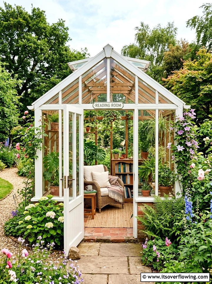 Glass Greenhouse Reading Room - 25 garden design ideas for reading nooks