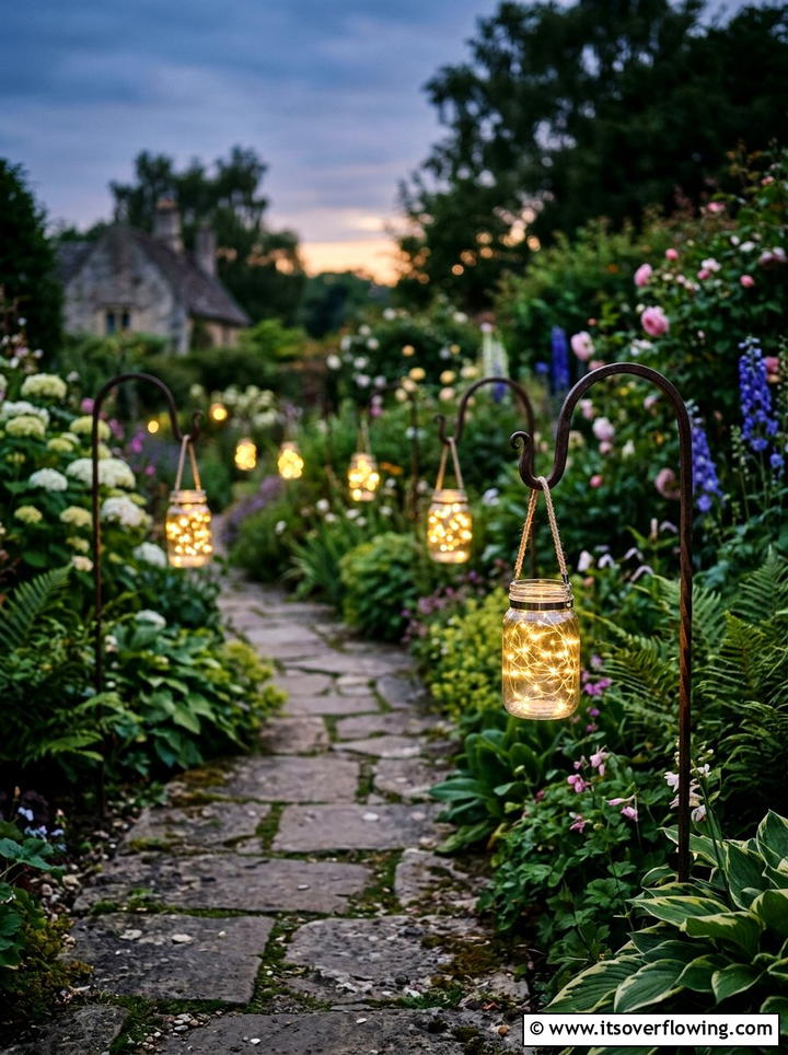 Glass Jar Outdoor Lighting - 25 reusing old things ideas for seasonal garden decor