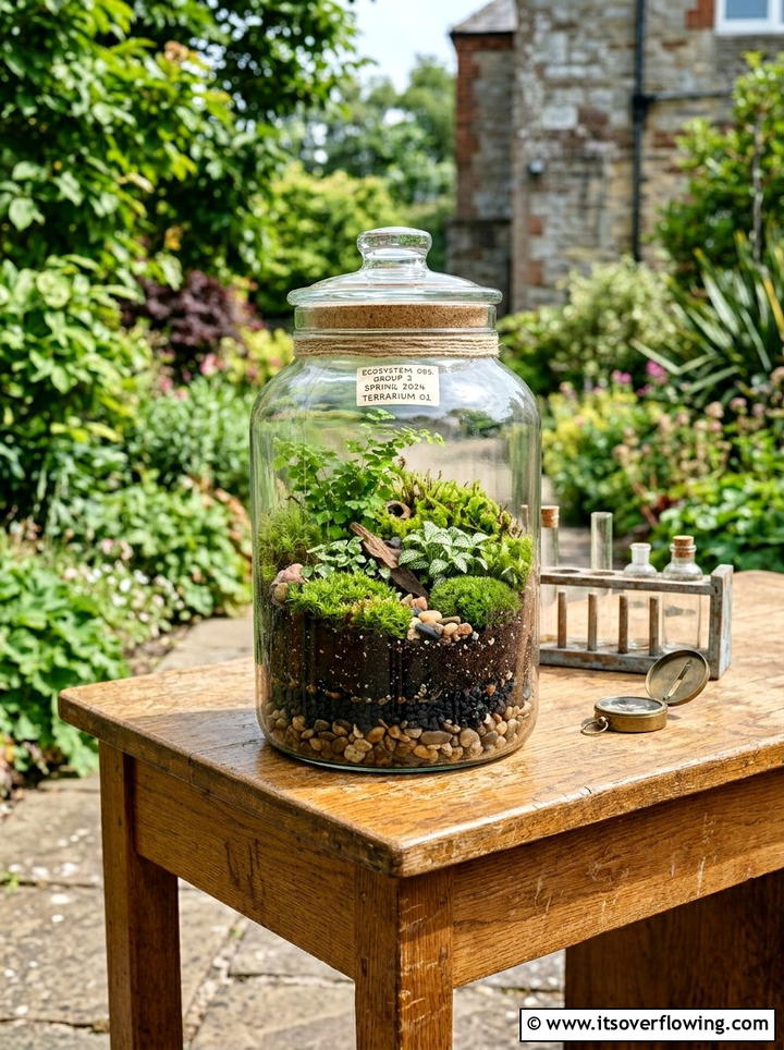 Glass Jar Terrarium - 25 upcycled garden ideas for schools