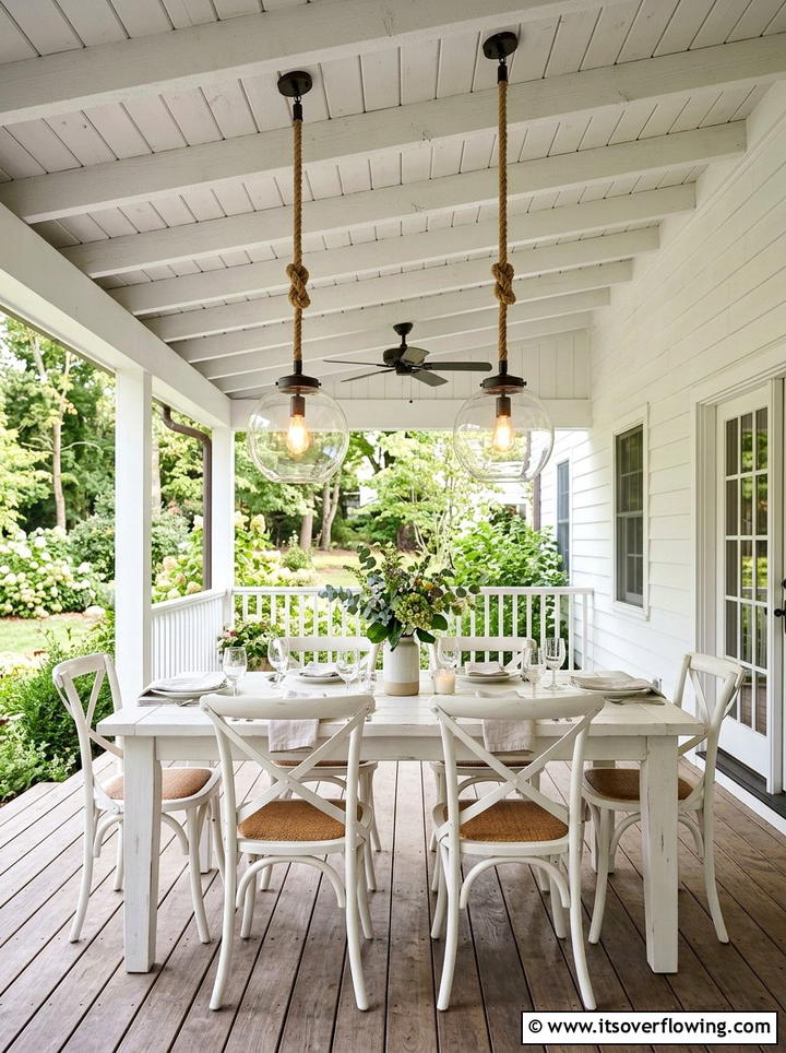 Glass Pendant Lighting - 25 front porch ideas with coastal style