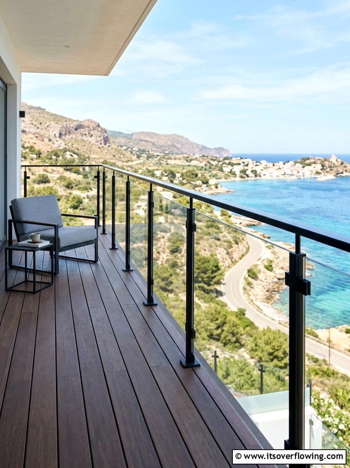 Glass Railing With Slim Columns - 25 front porch ideas with columns