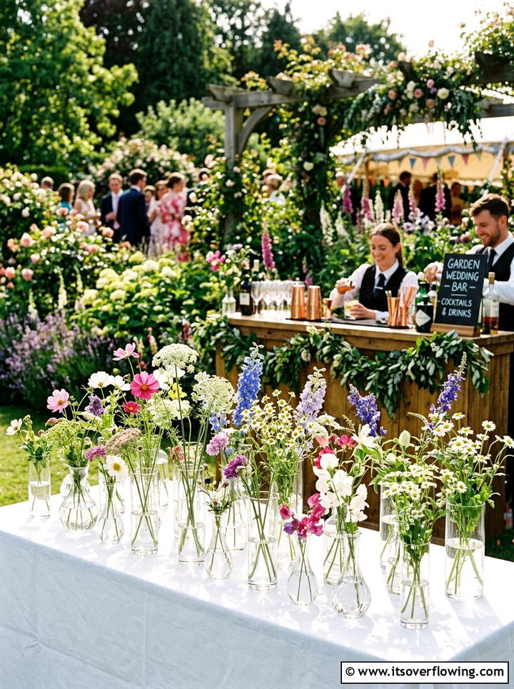Glass Vases - 25 garden decor ideas for weddings
