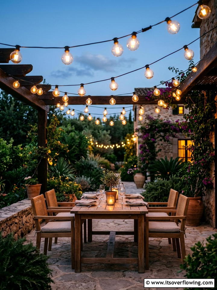 Globe String Lights - 25 creative garden ideas diy