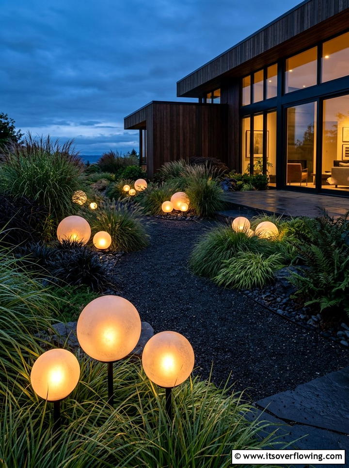 Globe garden light - 25 garden decor ideas with lights