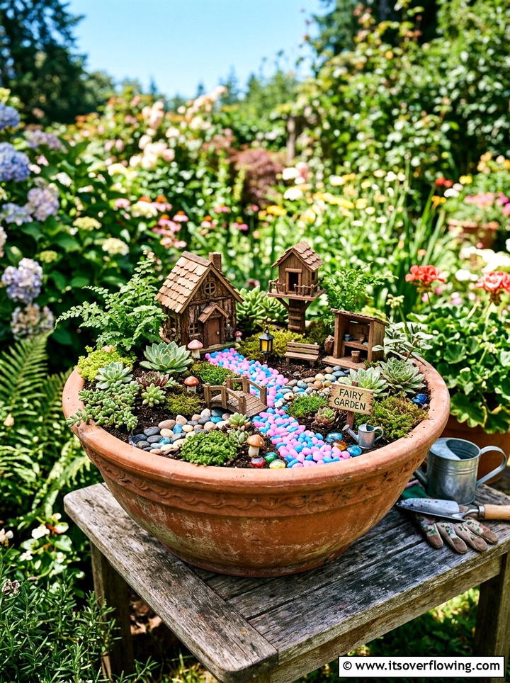 Glow stone fairy garden - 25 garden decor ideas with glow stones