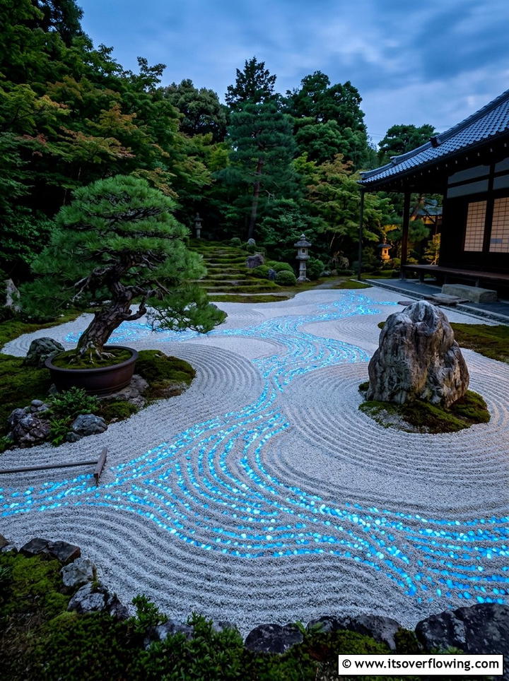 Glow stone zen garden - 25 garden decor ideas with glow stones