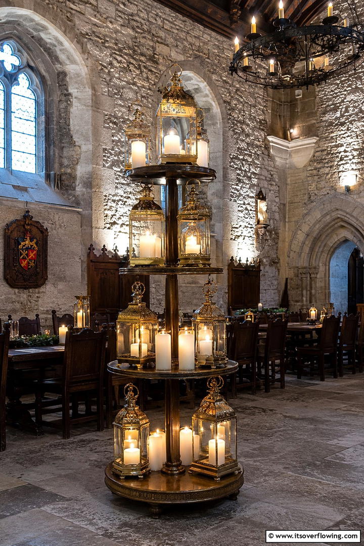Glowing Lantern and Candle Fusion - 30 Tall Wedding Centerpiece Ideas for Elegant Table Displays