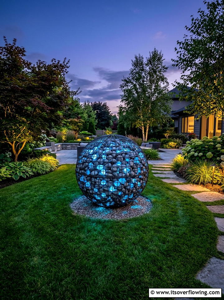 Glowing stone garden art - 25 garden decor ideas with glow stones