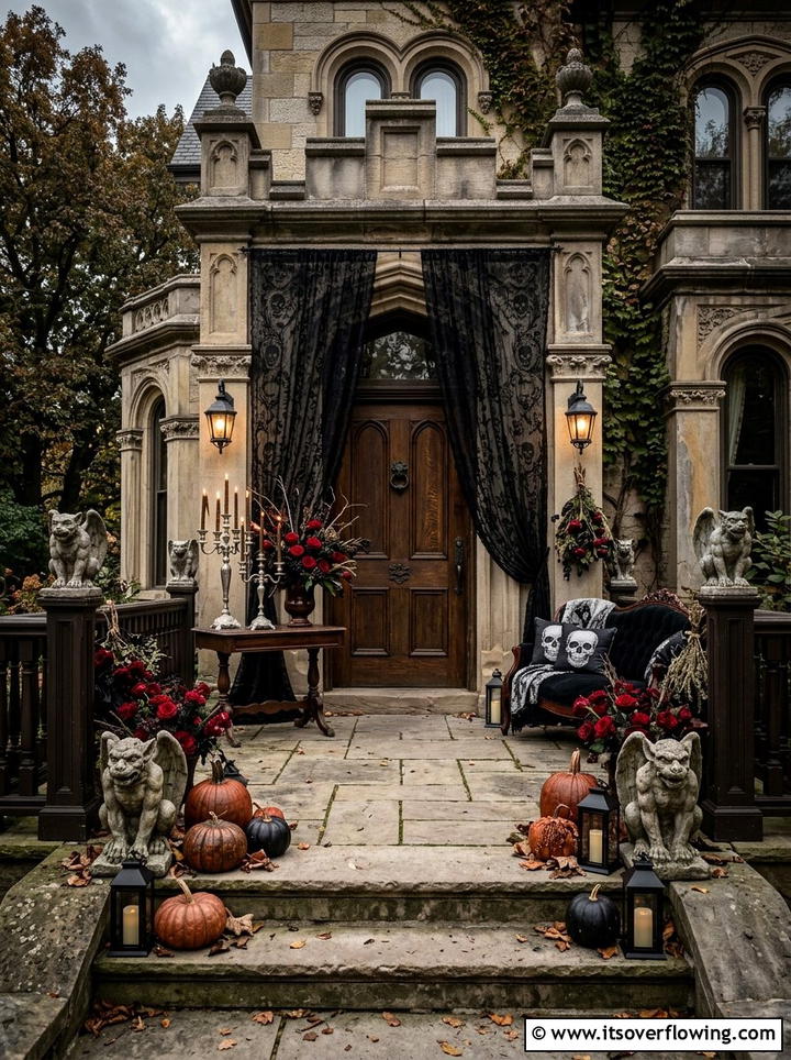 Gothic Halloween Porch - 25 front porch decor ideas for halloween