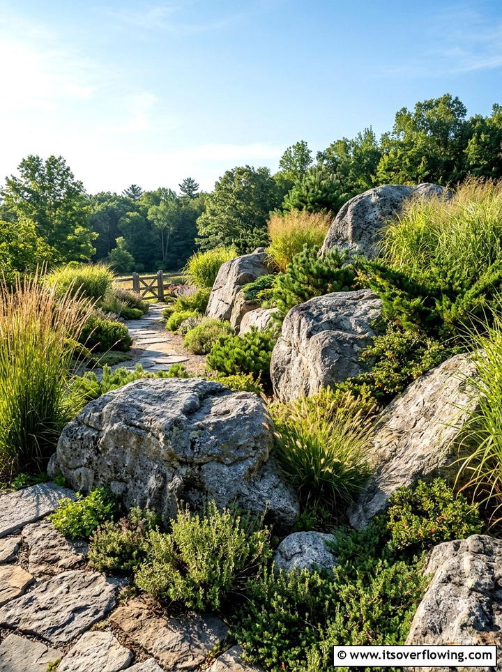 Granite boulder landscaping - 25 garden design ideas with rock gardens