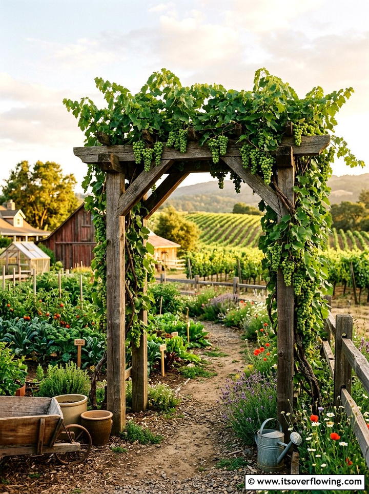 Grapevine Garden Arch - 25 creative garden ideas with archway flowers