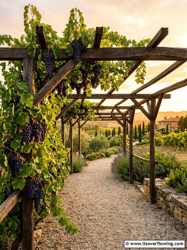 Grapevine Garden Trellis - 25 creative garden ideas with trellis tunnel