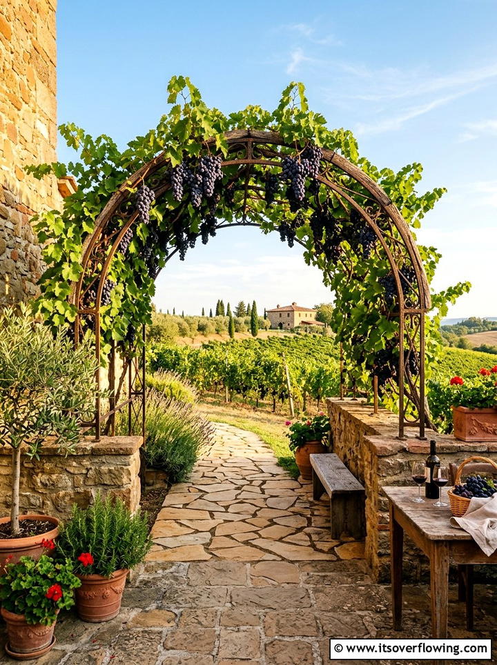Grapevine garden arch - 25 garden decor ideas with garden arches
