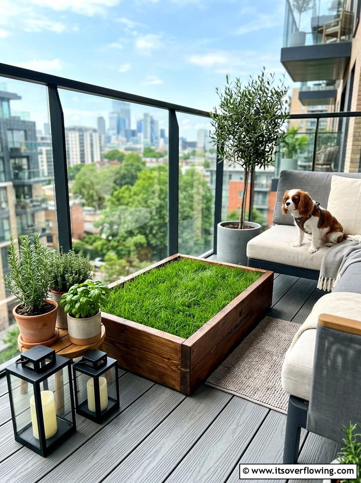 Grass Porch Potty - 25 backyard ideas for dogs