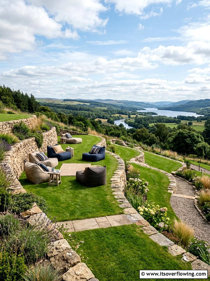 Grass Terrace Lounge - 25 garden design ideas with seating zones