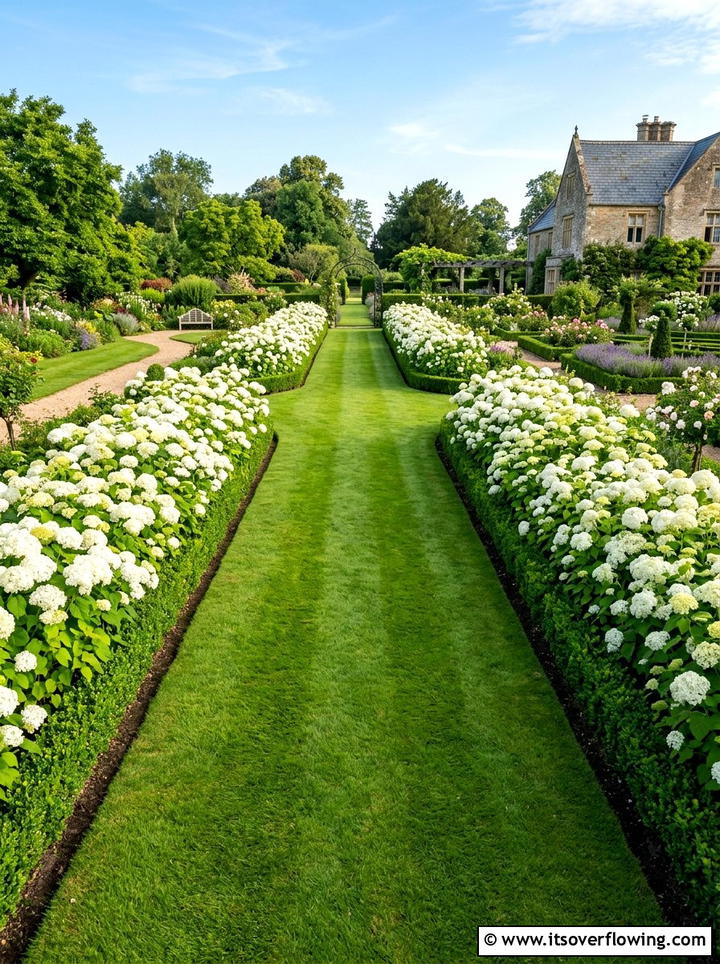 Grass Walkway With Borders - 25 cheap garden ideas with pathways