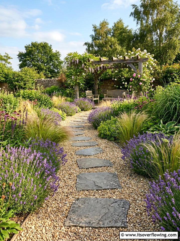 Gravel And Stone Path - 25 backyard ideas with pavers
