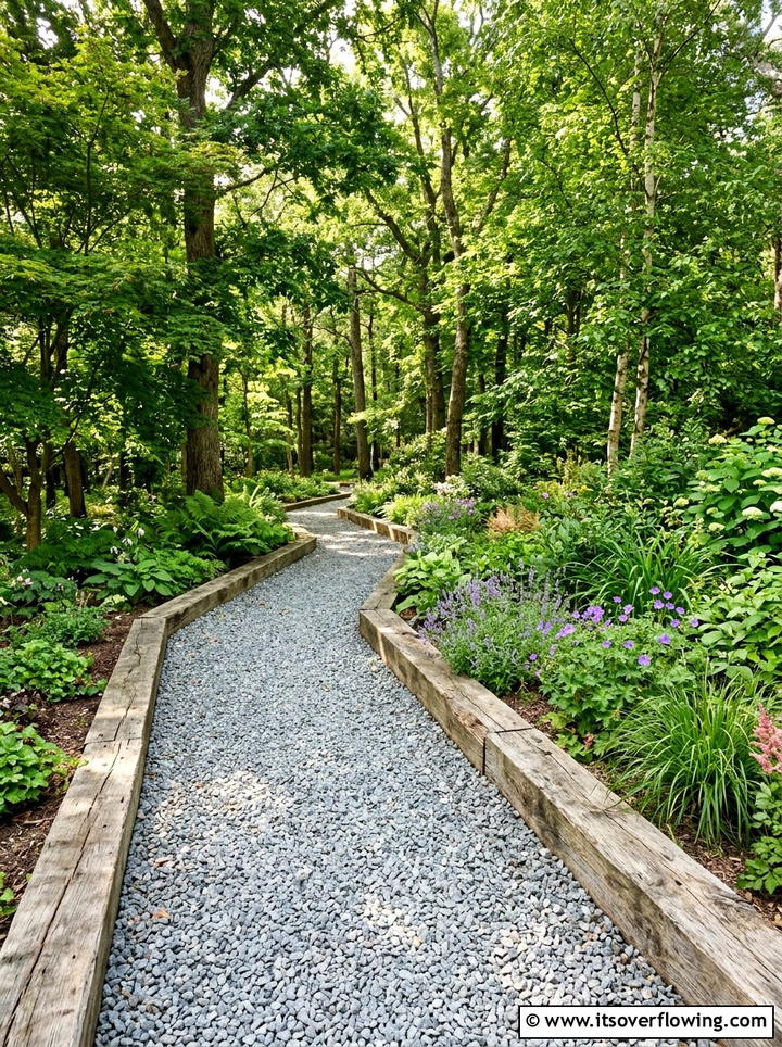 Gravel And Timber Garden Edging - 25 backyard decorating ideas with gravel zones